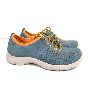 Women's Dansko Elise Blue Suede Slip Shoes 38
